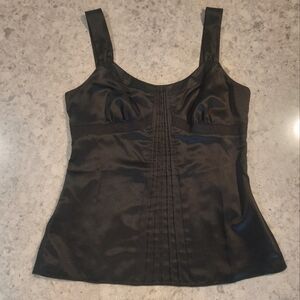 Ann Taylor Loft Satin Camisole Style Women's Top Black ~ Size 2